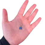 Ten Commandments Pendant – 14K Yellow Gold and Blue Enamel Diamond-Studded