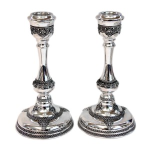 Polished Sterling Silver Candlesticks