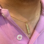 14k Yellow Gold Filigree Shin Mezuzah Pendant