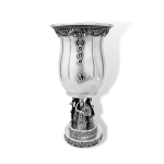 Sterling Silver Kiddush Cup with Klezmer Musicians