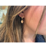 Solid 14k Yellow Gold Hamsa Earrings