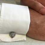 Sterling Silver Ruby Lion of Judah Cufflinks
