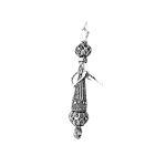 Torah Pointer – Sterling Silver Klezmer – Small