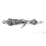 Torah Pointer – Sterling Silver Klezmer – Small