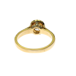 Diamond Halo Ring in 14K Yellow Gold