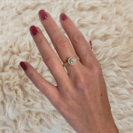 Diamond Halo Ring in 14K Yellow Gold