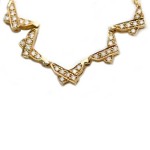 14k Gold Diamond Expandable Star of David Butterfly Necklace