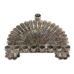 Double Panel Sterling Silver Hanukkah Menorah