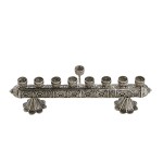 Intricate Sterling Silver Hanukkah Menorah