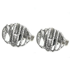 Sterling Silver Jerusalem Cufflinks