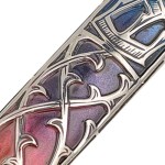 Enamel Multicolored Sterling Silver Mezuzah Case