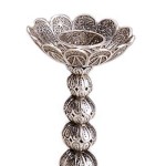 Filigree Knobs Silver Candle Holders