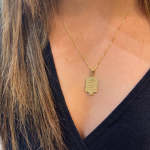 Torah Design Ten Commandments 14k Yellow Gold Pendant