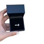 14K Gold Square Wedding Band – Slim