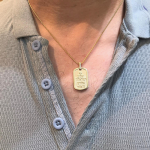 Shema Yisrael Tag Pendant in 14K Gold