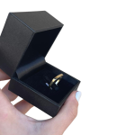 14K Gold Square Wedding Band – Slim