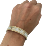 14k Gold and Silver Bracelet With “This Too Shall Pass”