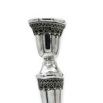 CANDLESTICKS – Tall Sterling Silver Elegant Filigree Candlesticks with Legs – Set of 2