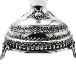 CANDLESTICKS – Tall Sterling Silver Elegant Filigree Candlesticks with Legs – Set of 2
