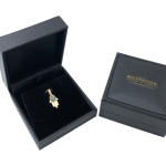 14k Gold Hamsa Pendant with Turquoise Stone