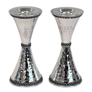 Silver Candlesticks - Hammered Sterling