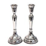 Sterling Silver Candlesticks – Ornate Tall