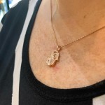 14k Gold 3D Old City Jerusalem Hamsa Thick Pendant