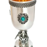 Silver Music Band Eilat Stone Kiddush Cup