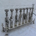 Silver Menorah with Klezmer Musicians – Large Size