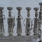 Silver Menorah with Klezmer Musicians – Large Size