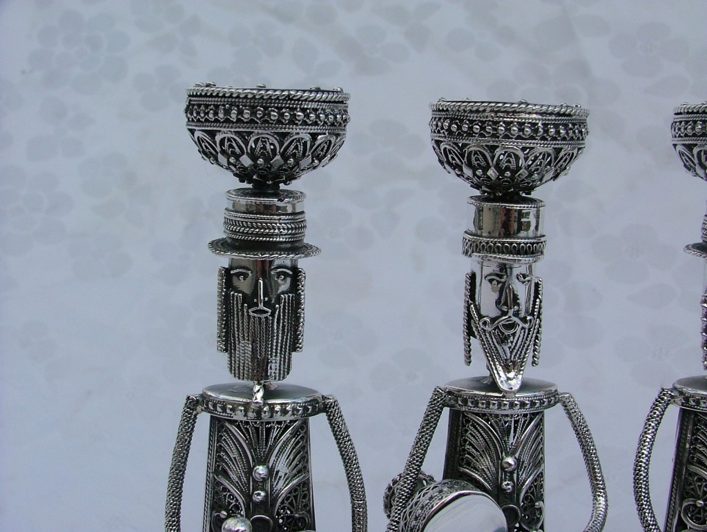 Silver Menorah with Klezmer Musicians – Large Size