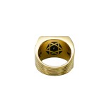 Lion of Judah Ring – Bob Marley Style 14K Yellow Gold Diamond Onyx