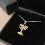 Menorah Pendant in 14k Gold