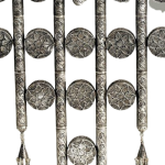 Sterling Silver Menorah with Filigree Discs