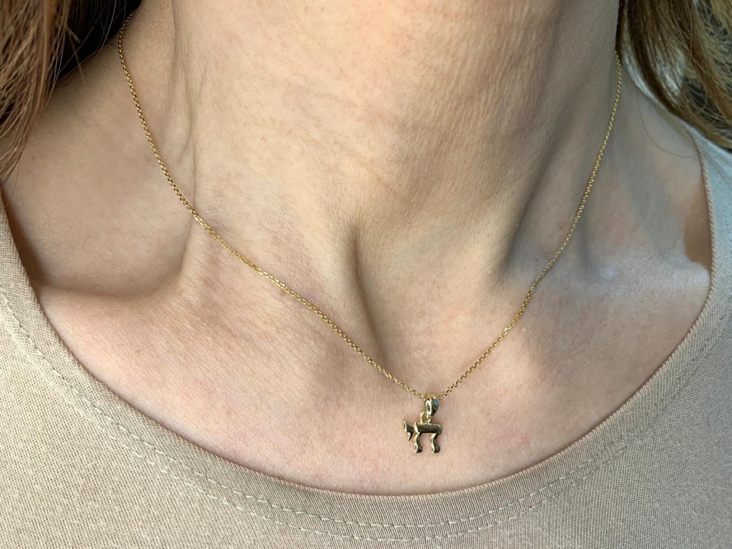 Chai Pendant in 14K Gold – Classic Mini Hai