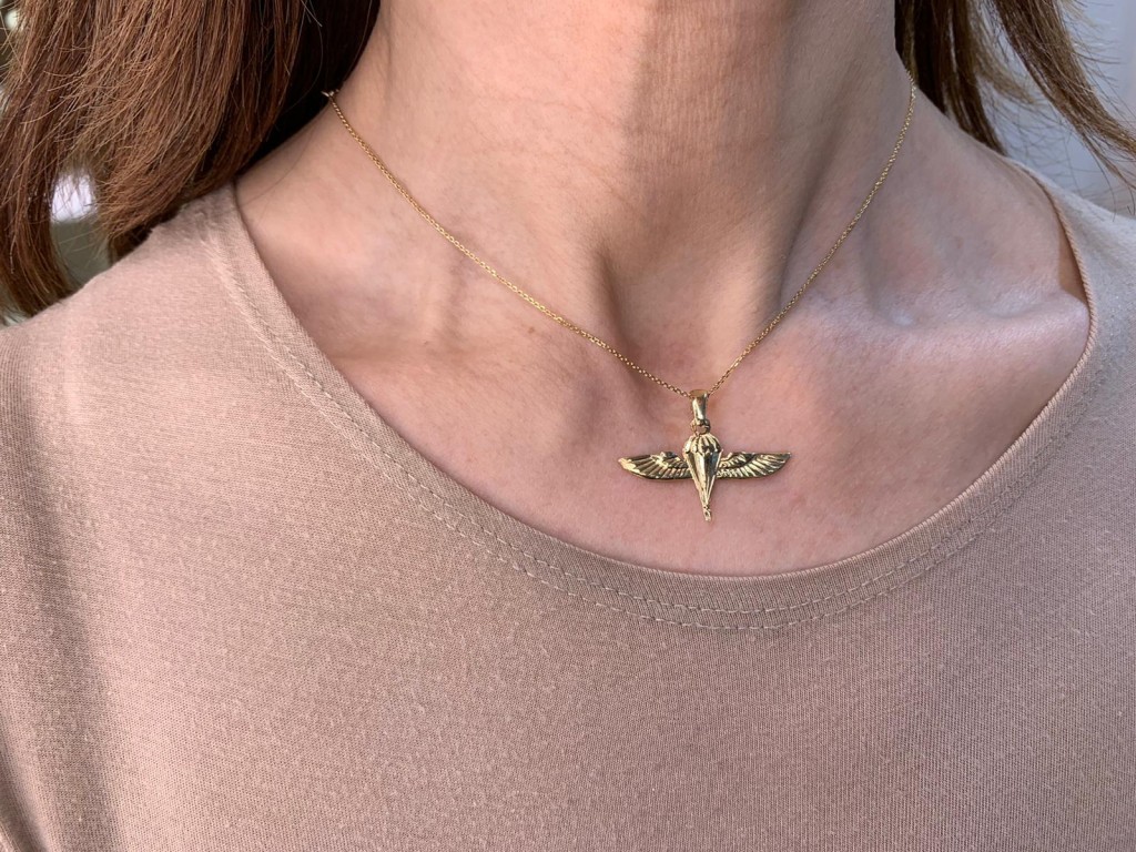 Israel Army Pendant 14k Yellow Gold