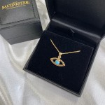 14k Gold Turquoise Evil Eye Pendant