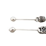 Sterling Silver Honey Spoon HoneyComb Design
