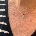 14k Gold Classic Star of David Charm Pendant