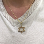 14k Gold Classic Flat Star of David Pendant