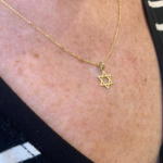 14k Gold Classic Star of David Charm Pendant