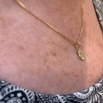 Mini 14K Gold Minimalist Hamsa Pendant