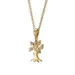 18k Gold and Diamond Tree of Life Pendant