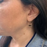 14k Rose Gold Smoky Topaz Garnets Pomegranate Hook Earrings