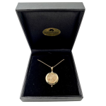 Jerusalem Locket Pendant with Diamond in 14K Gold