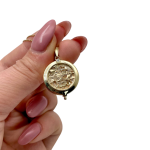 Jerusalem Locket Pendant with Diamond in 14K Gold