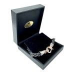 Titanium, Silver, and Gold Linked Chain Bracelet