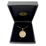 Tree of Life Pendant – 14K Yellow Gold Diamond Round