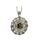 Twelve Stone Evil Eye Star of David Onyx Pendant