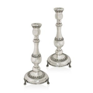 Batya Sterling Silver Candlesticks With Legs